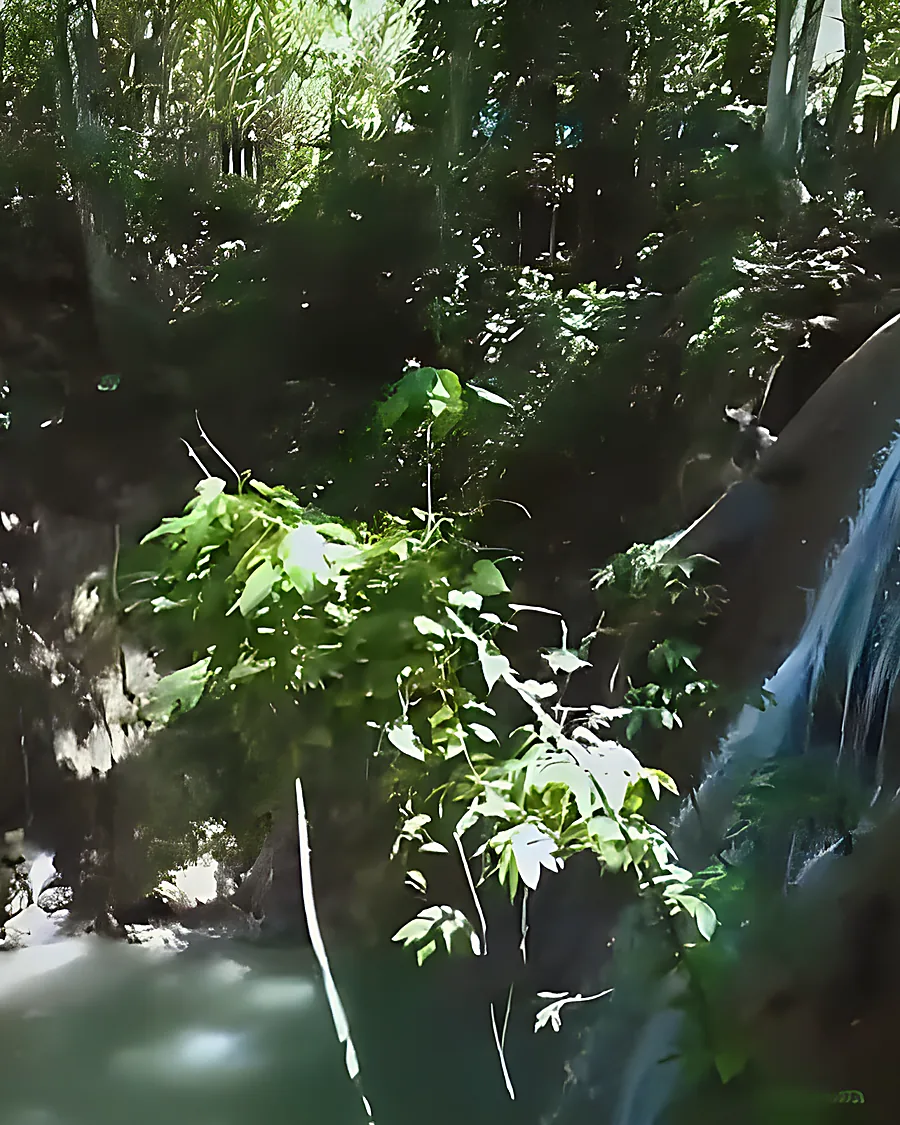 Cascada de agua dulce en el entorno de Cabrera